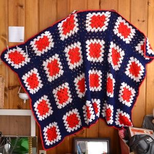 Vintage Americana Crochet Throw